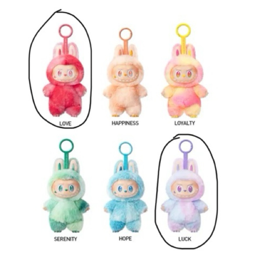 POP MART New Authentic The Monsters Labubu Big Into Energy Love Luck Red Purple